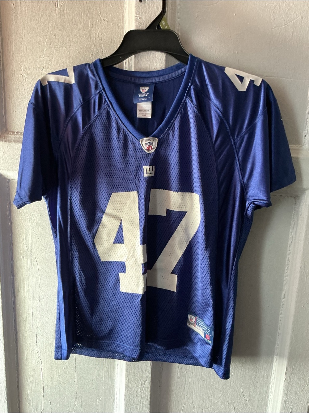 New York Giants Travis Beckum #47 Blue Football Jersey